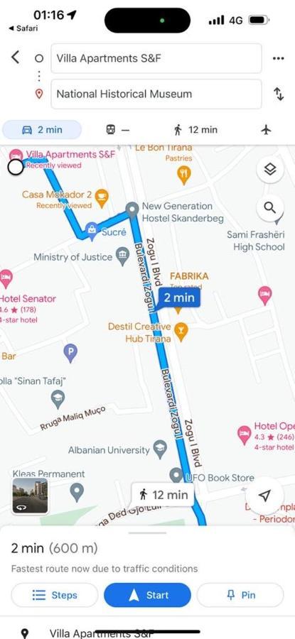 Villa Apartments S&F City Centre Тирана Екстериор снимка